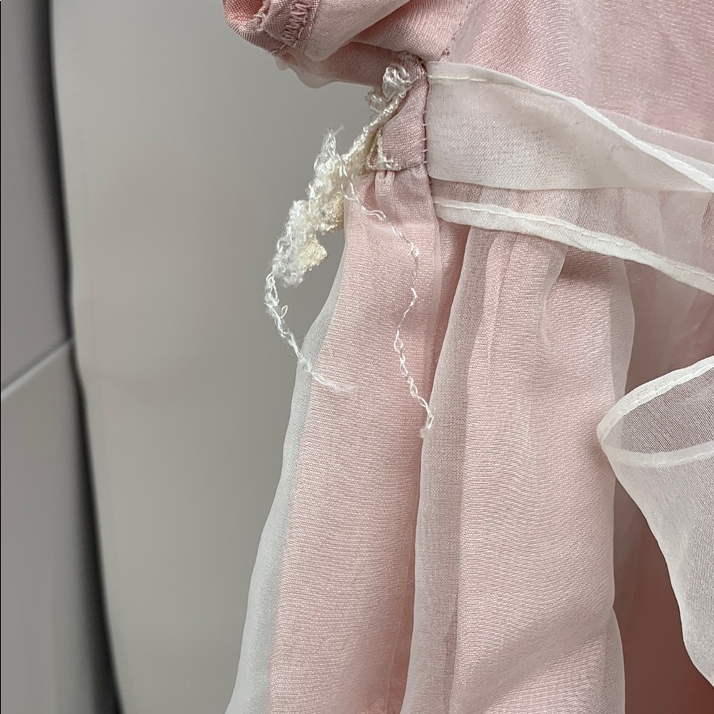 Pink Lace Heart Dress with Floral Accents - Picture 9 of 9